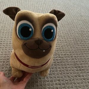 Disney Brown and Blue Dog Toy with Cartoonish Eyes